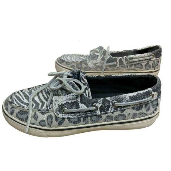 Sperry Shoes - Sperry Women's Top Sider Boat Shoe Animal Print Sequins Loafers Size 6.5 M
